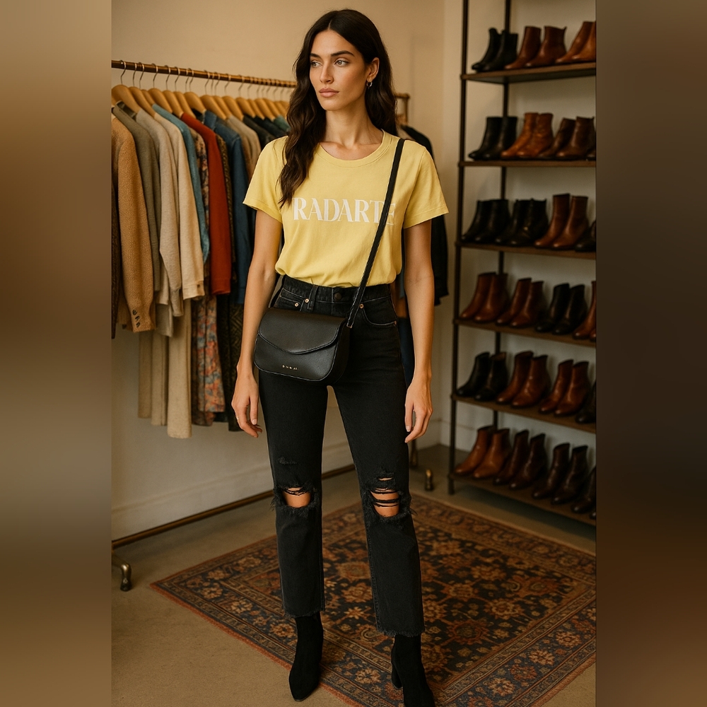 Rodarte Yellow Short Sleeve Tee